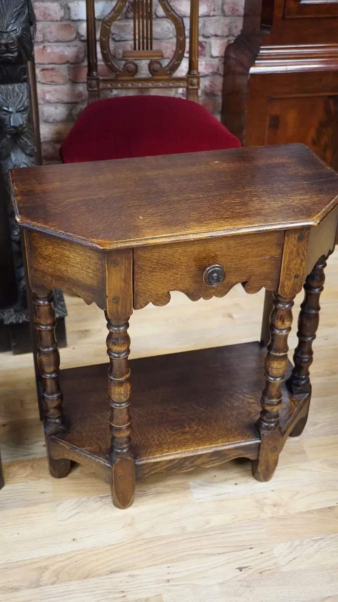 Pair of Arts & Crafts Oak Side Tables - Image 4