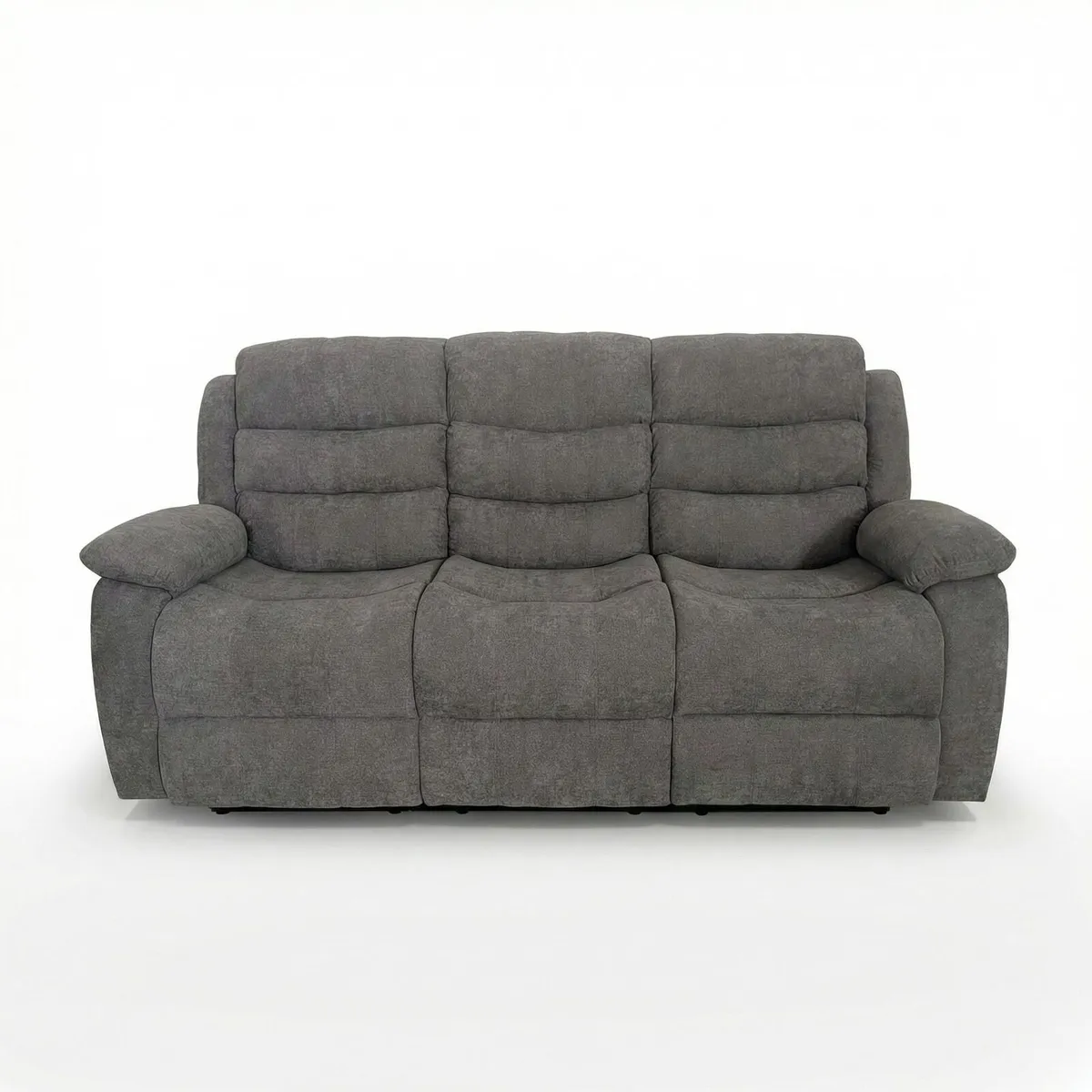 Roma 3+2 Grey Fabric Recliner Sofa Set - Image 2