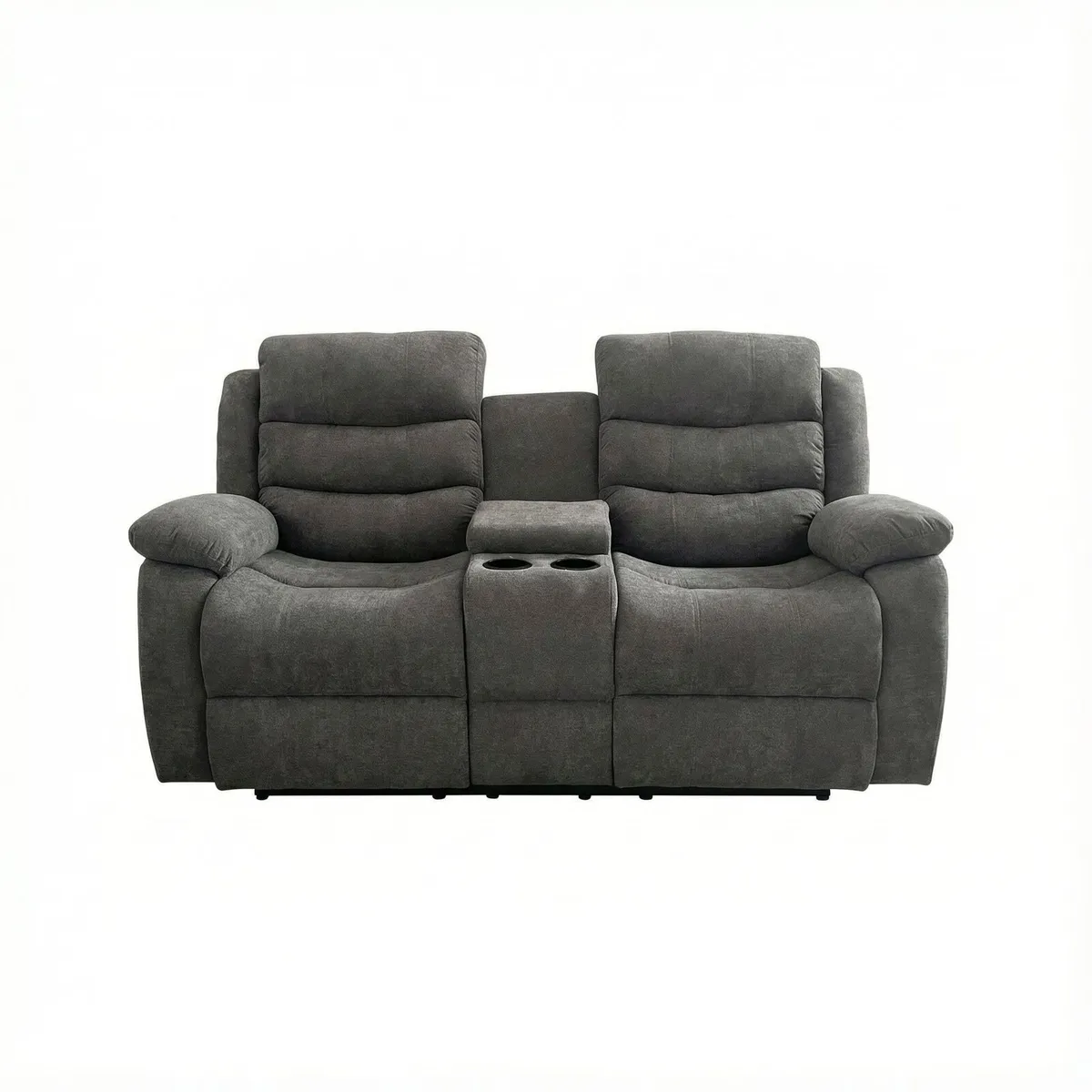Roma 3+2 Grey Fabric Recliner Sofa Set - Image 4