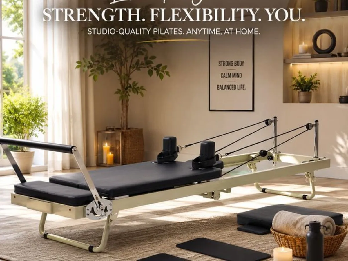 Foldable Pilates Reformer Machine – Home Gy - Image 1