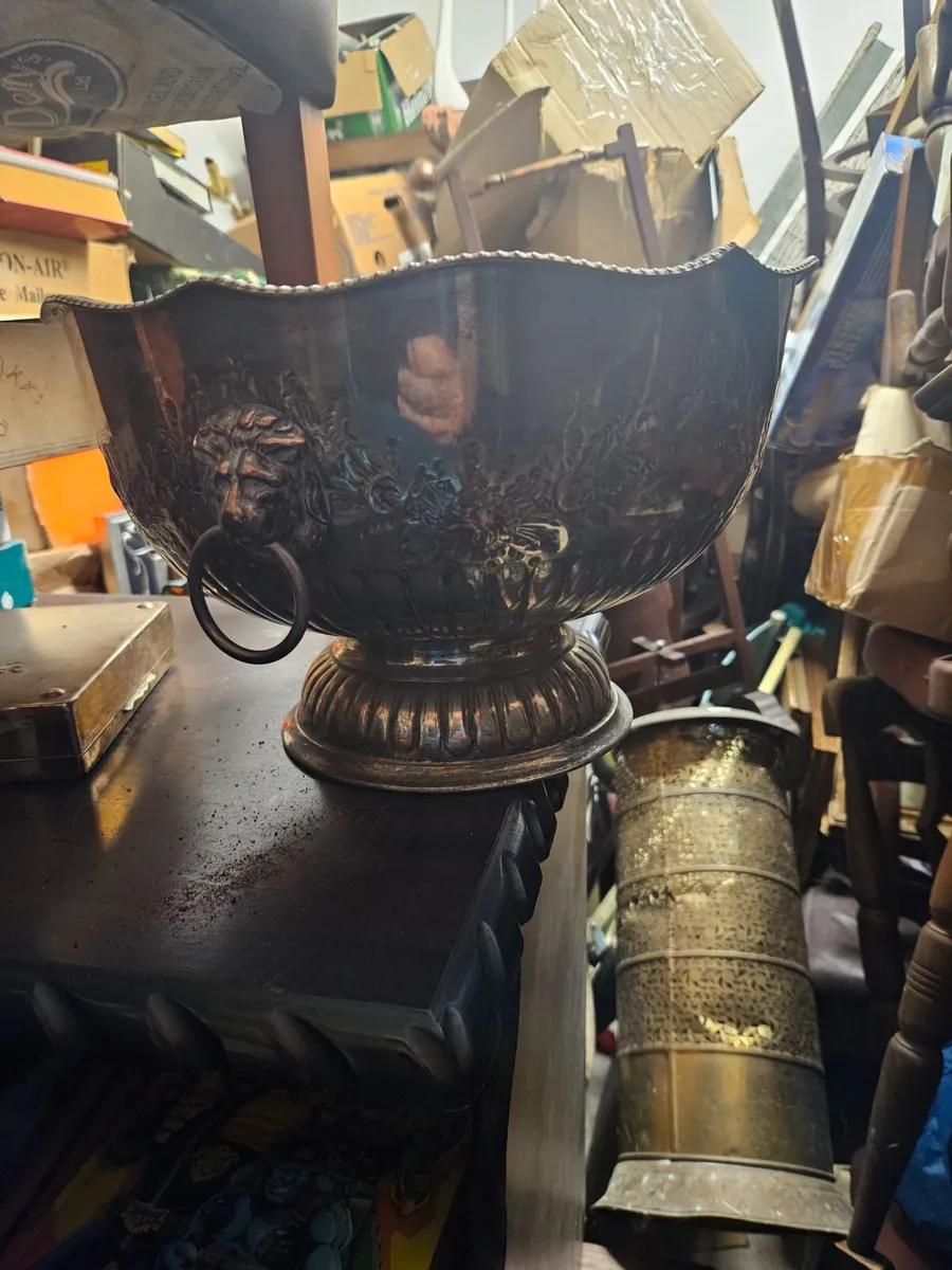 Vintage Large Silver Plated Punch Bowl - Image 2