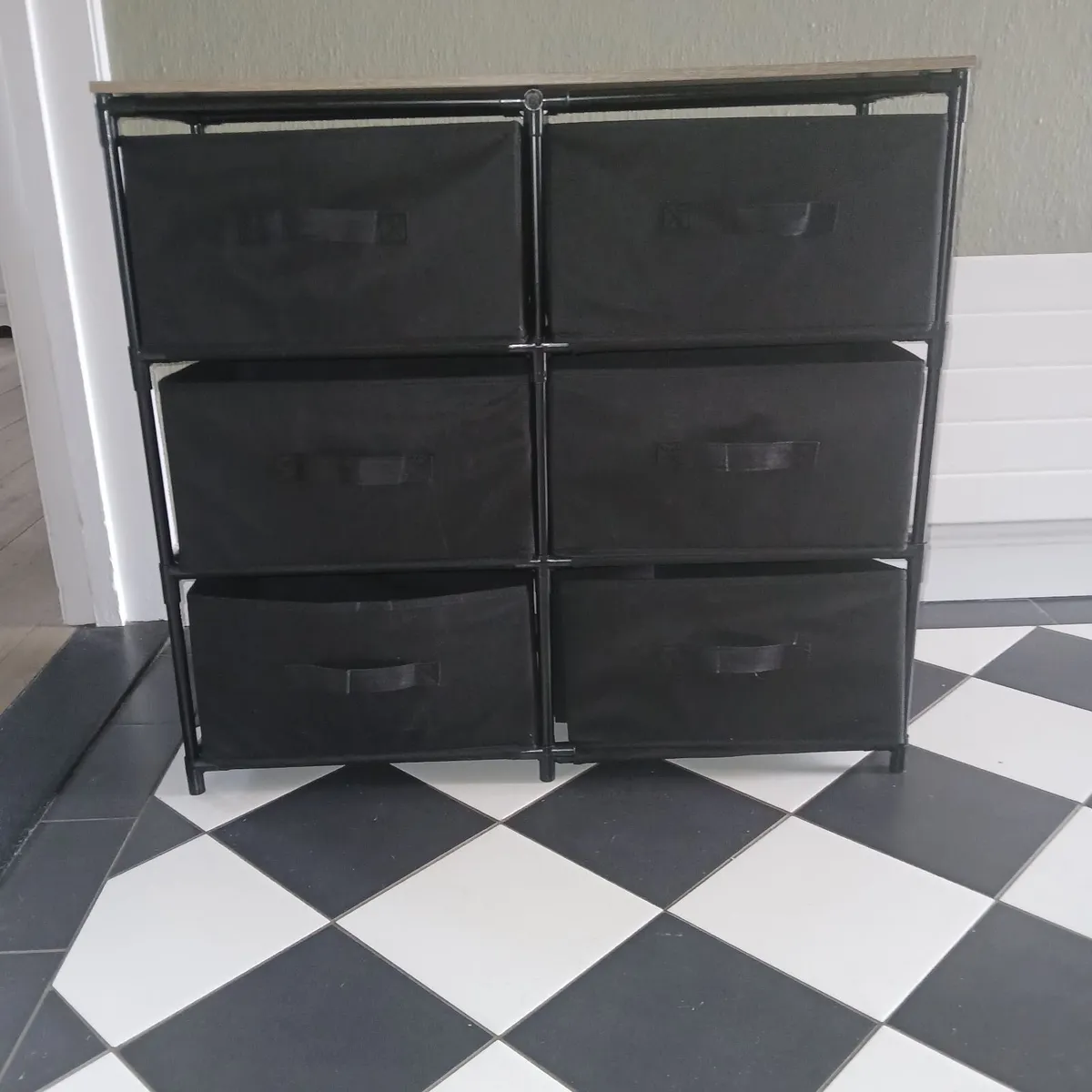 6 door canvas drawer storage unit - Image 1