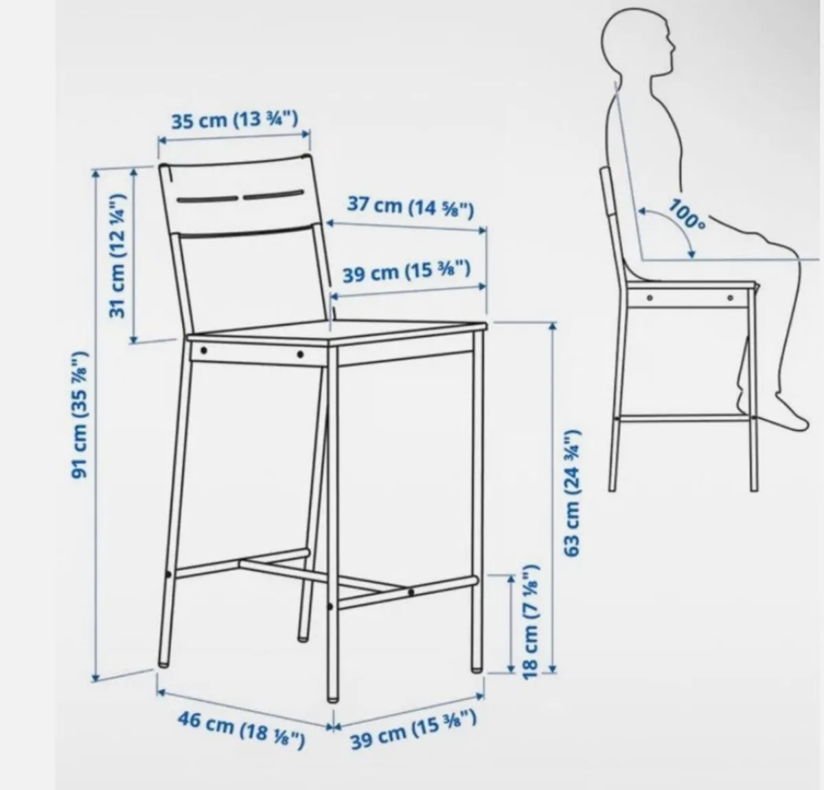 IKEA SANDSBERG BAR CHAIRS / STOOLS - Image 3