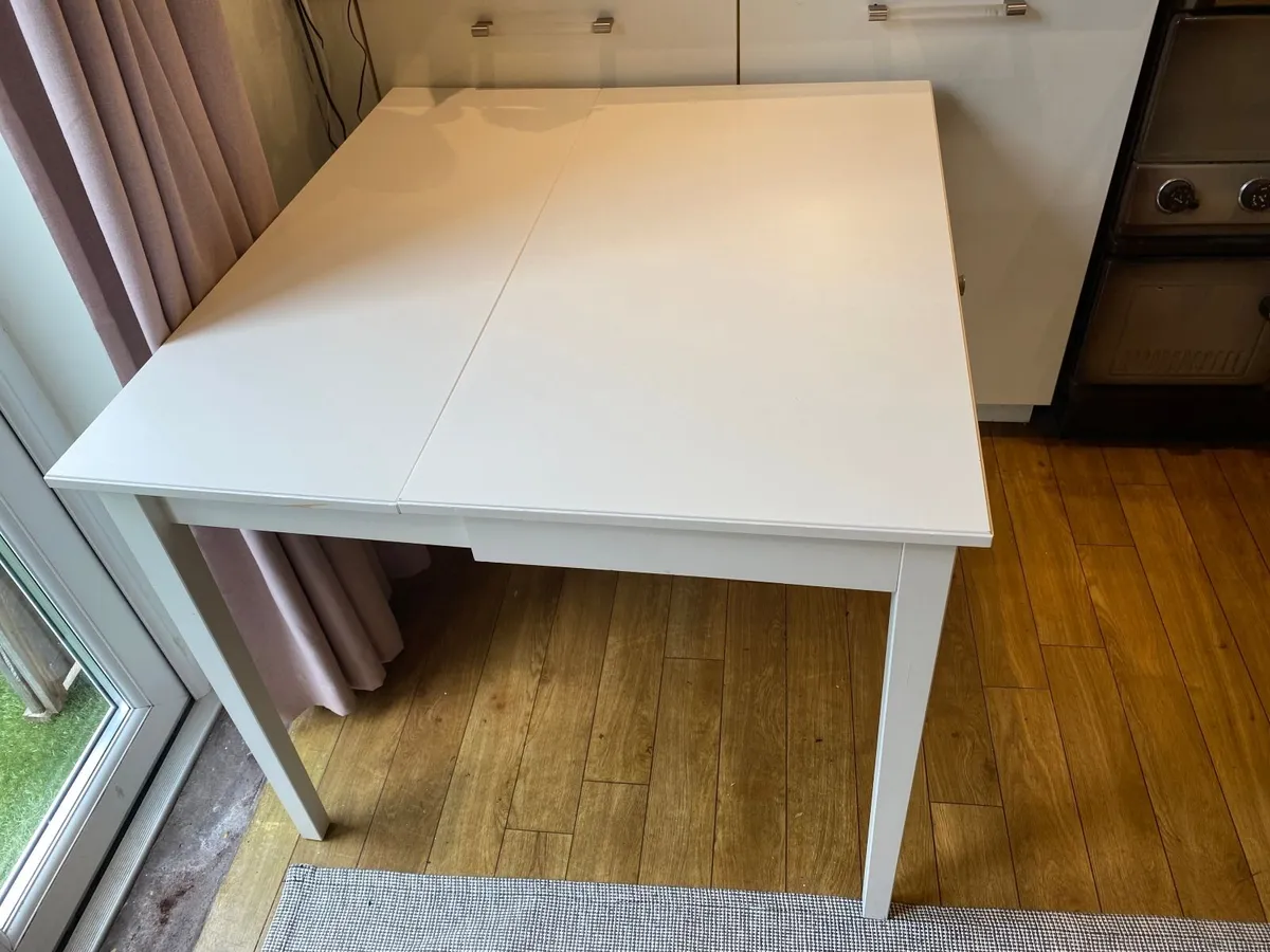 White IKEA Convertible Table / Desk with Drawer - Image 3