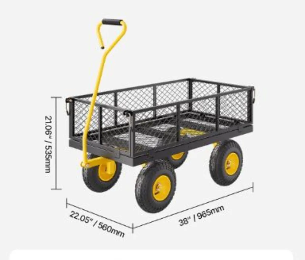 900 Lbs Heavy Duty Steel Garden Cart,Garden Wagon - Image 4