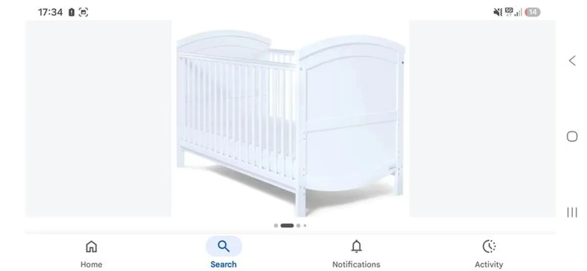 Baby Elegance White Cot Bed - Image 1