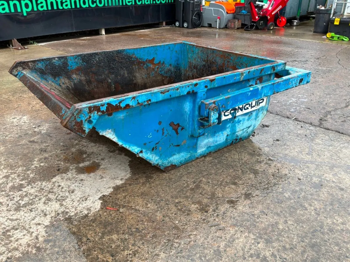 1000 litres Conquip self tipping rubble boat skip. - Image 3