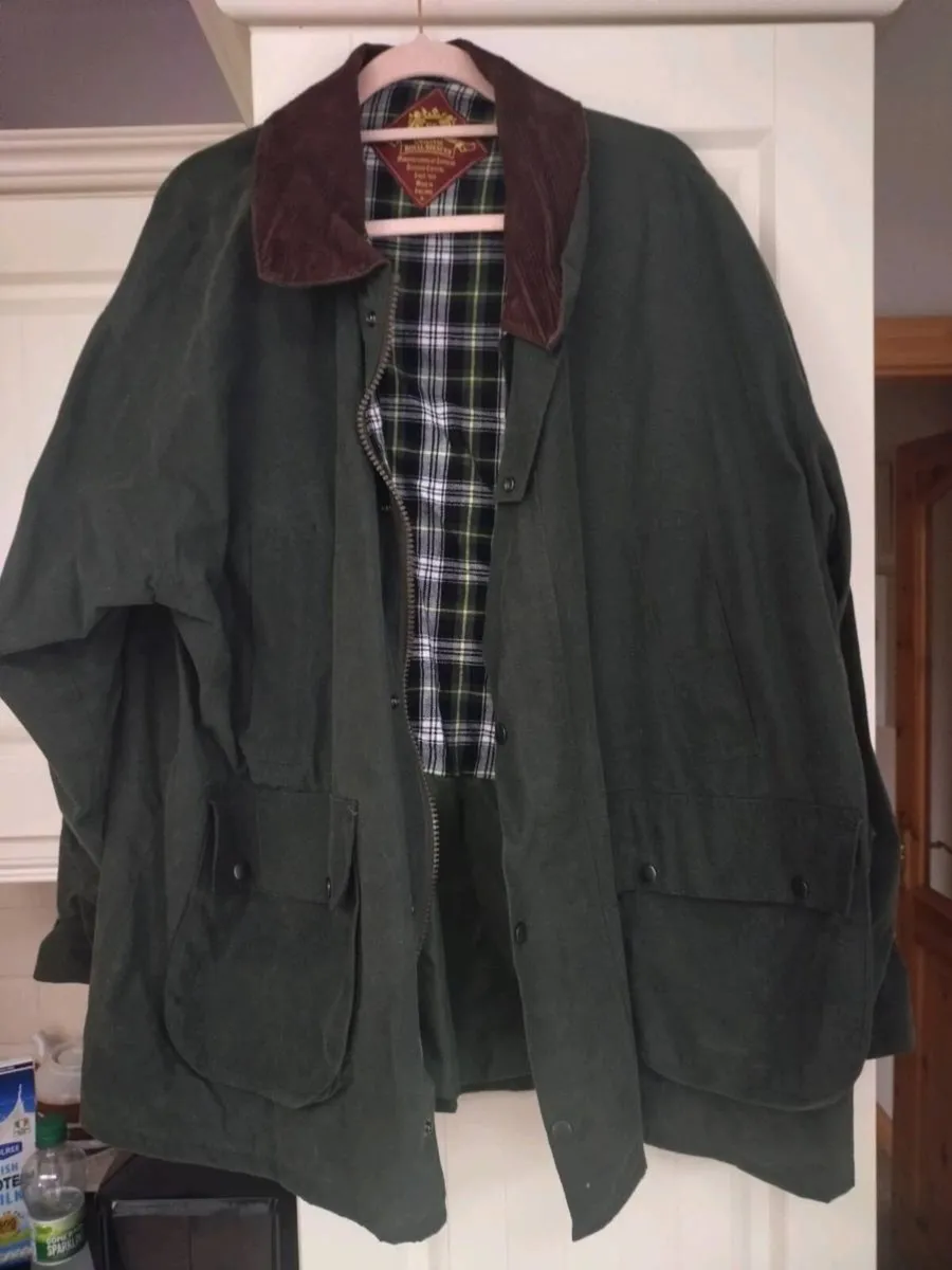 Mens Original Royal Spencer Green Wax Jacket - Image 1