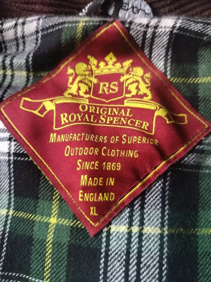 Mens Original Royal Spencer Green Wax Jacket - Image 2