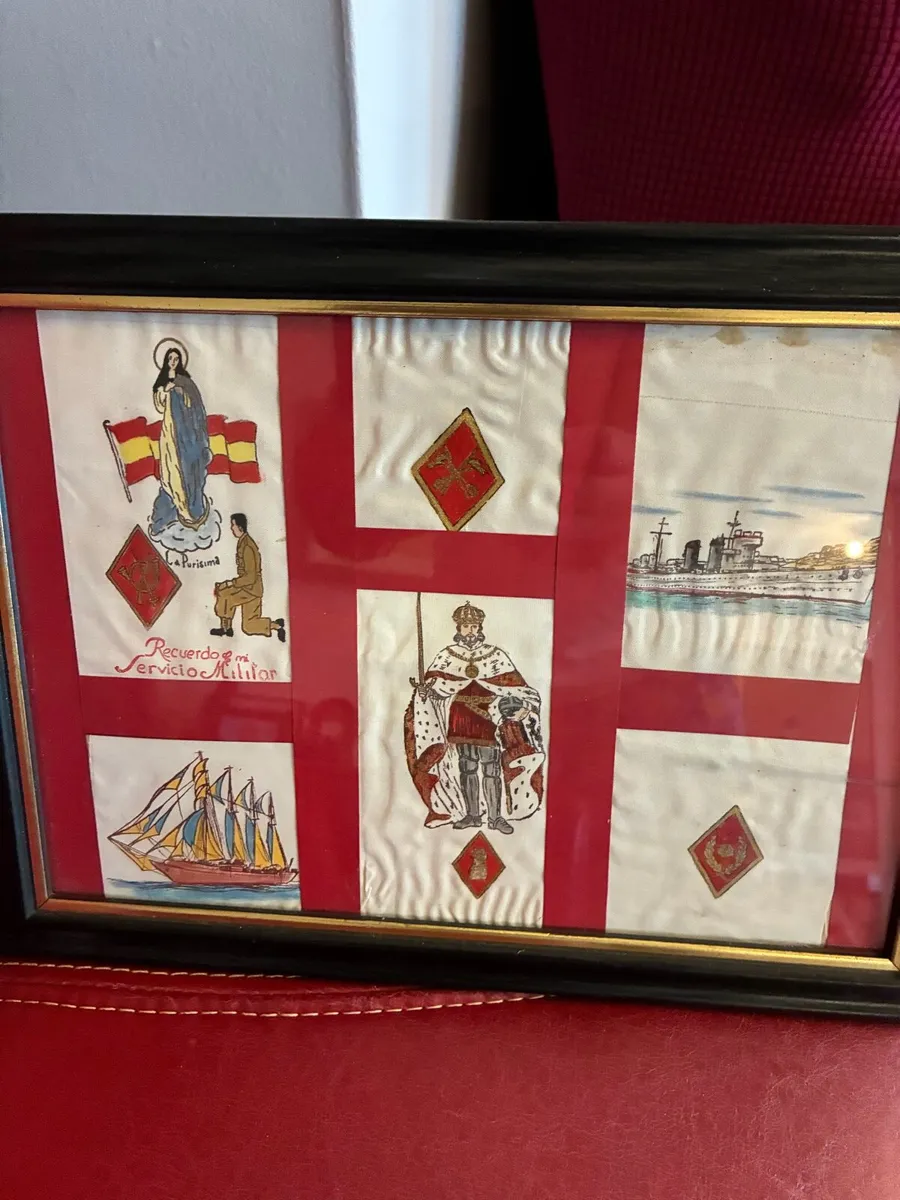Original Handcrafted Spanish Military Art on Liben - Image 1