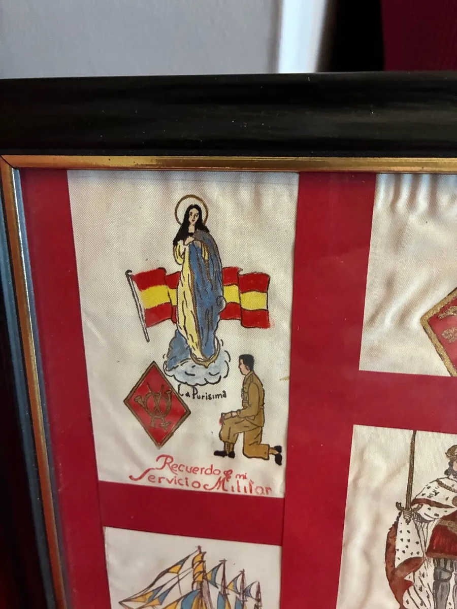 Original Handcrafted Spanish Military Art on Liben - Image 2