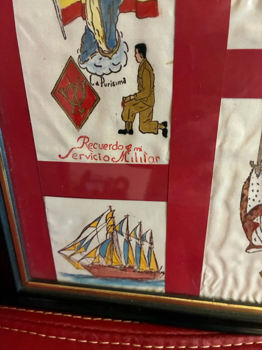 Original Handcrafted Spanish Military Art on Liben - Image 3