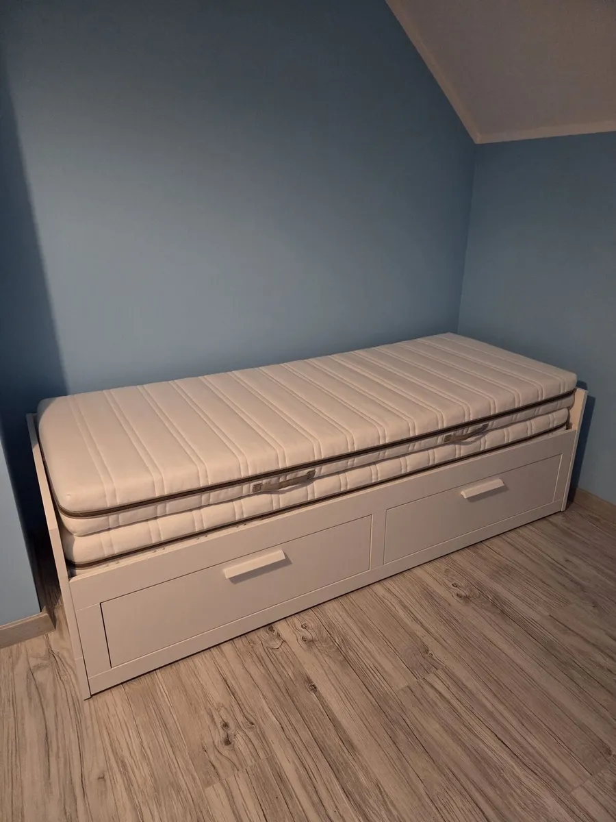 Ikea Brimnes Day bed with 2 mattresses - Image 1
