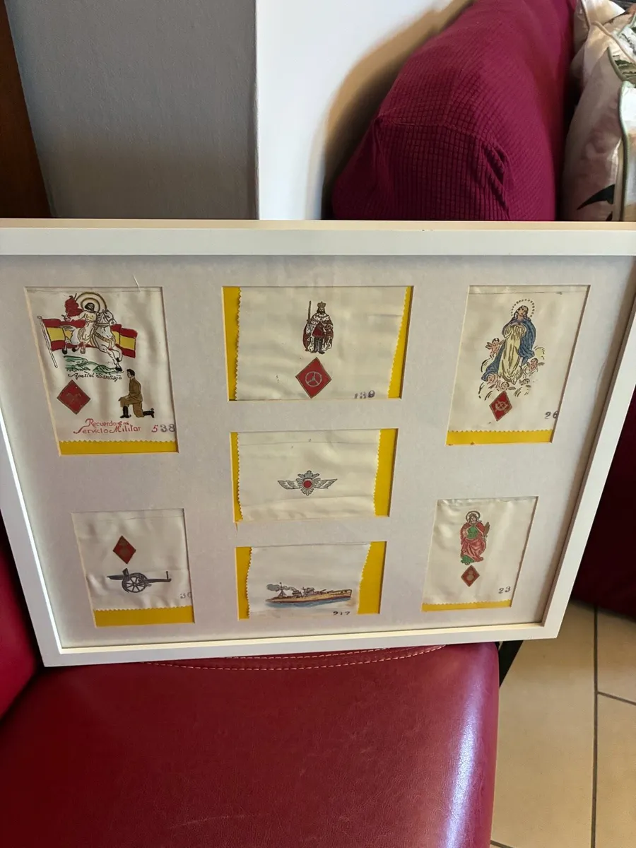 Original Handcrafted Spanish Military Art on Linen - Image 1