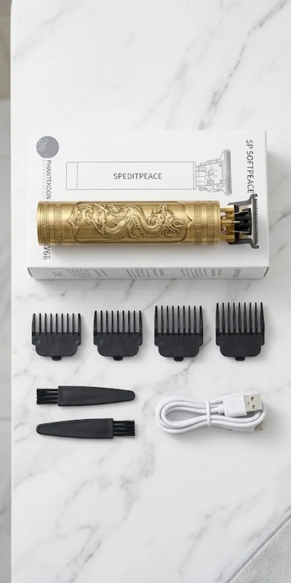 Pro Gold Dragon T-Blade Trimmer 8pc Grooming Kit - Image 2