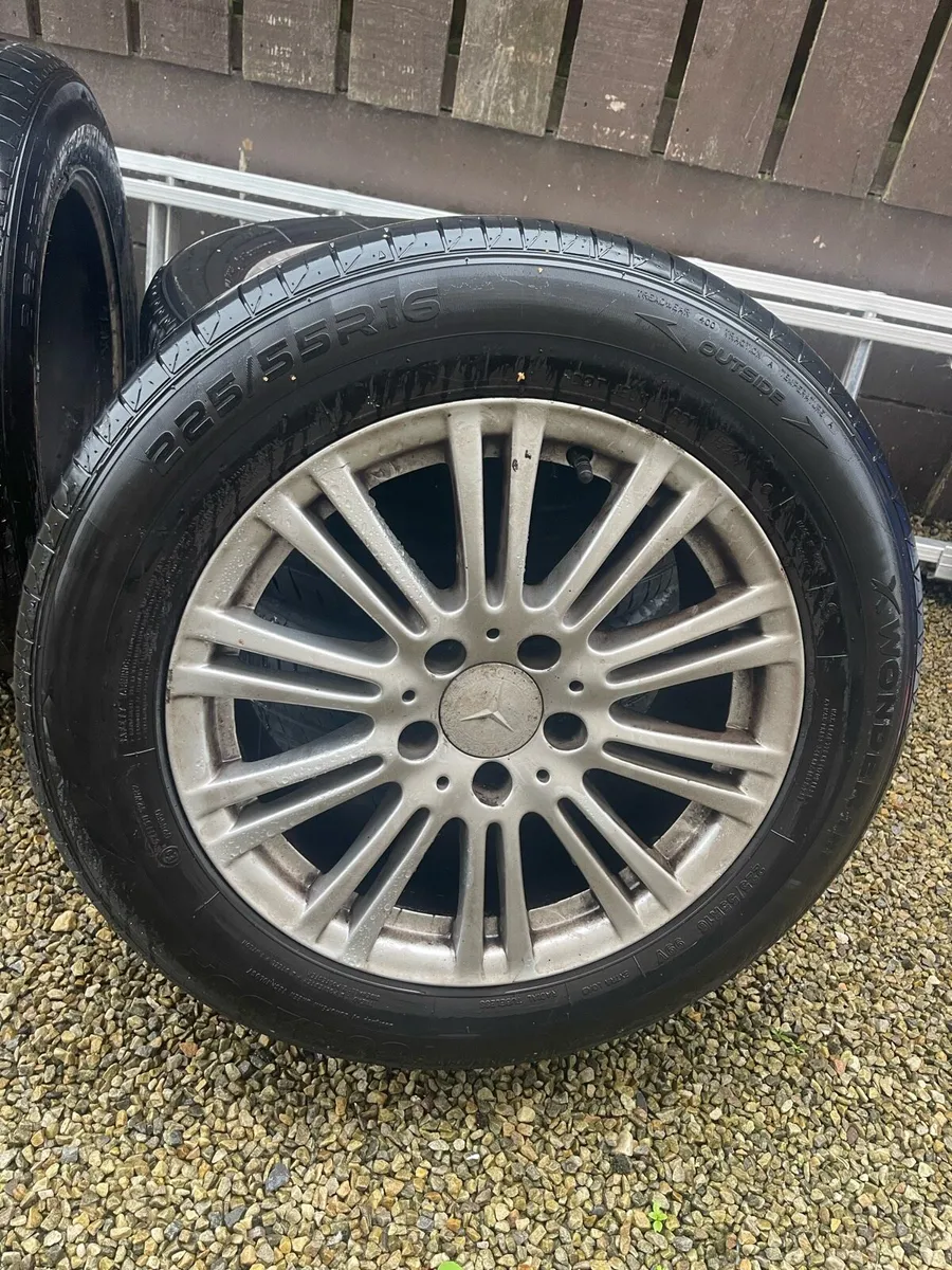 Mercedes 16” Alloy Wheels + 225/55 R16 Tyres - Image 2