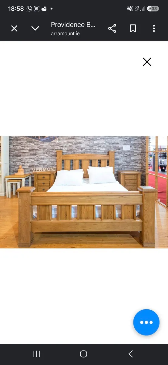 SuperKing Oak Bedframe - Image 1