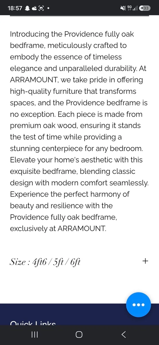 SuperKing Oak Bedframe - Image 2