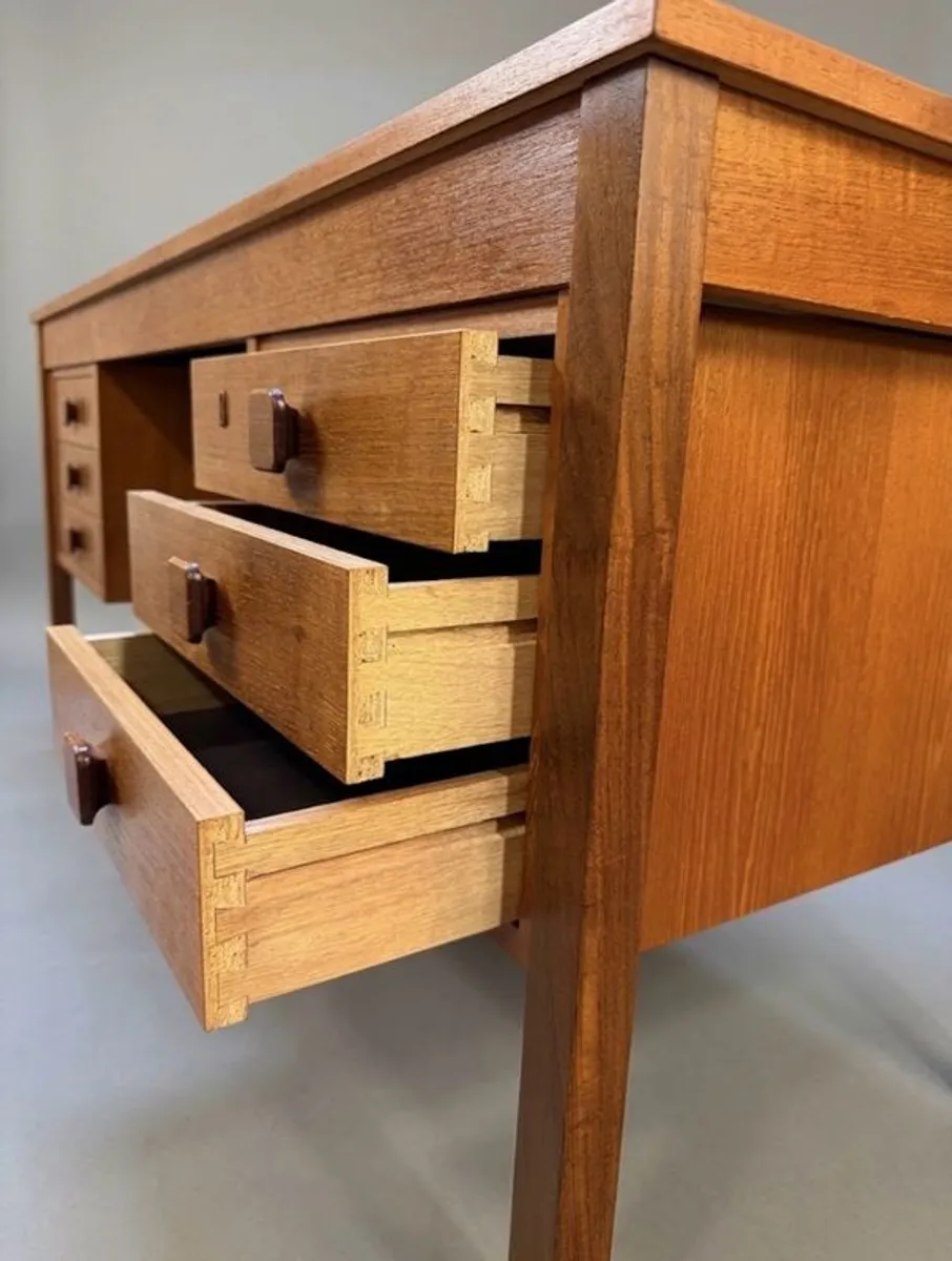 Mid-Century Danish Modern Teak Desk by Domino Mobler - Image 4