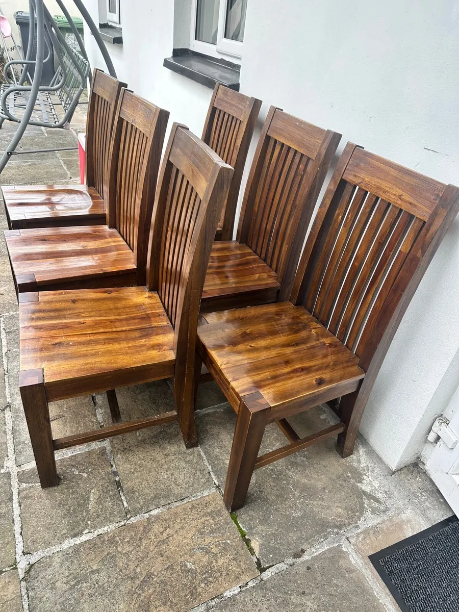 Set of 6 Solid Wood  Dining Chair - Image 3