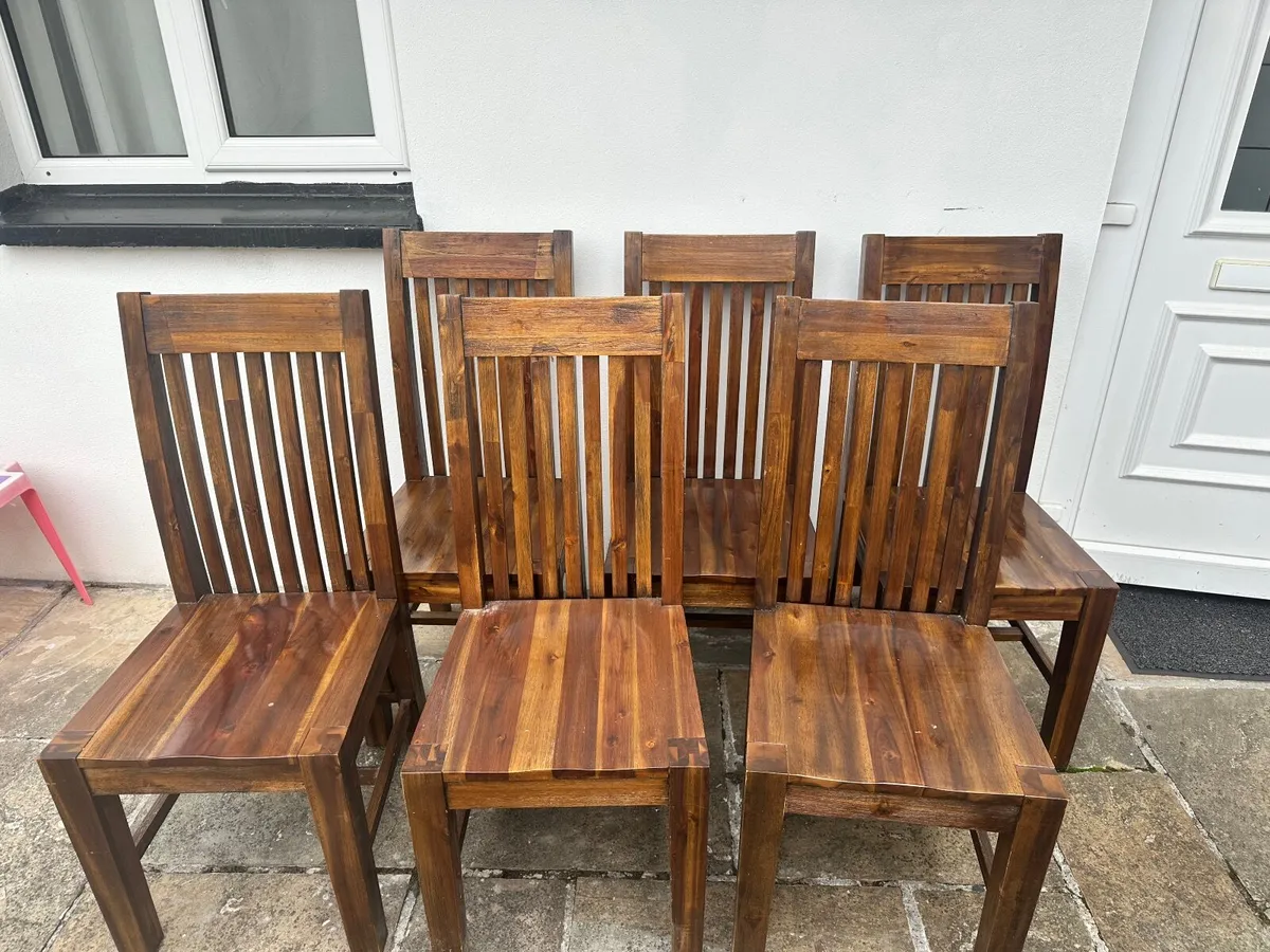 Set of 6 Solid Wood  Dining Chair - Image 4