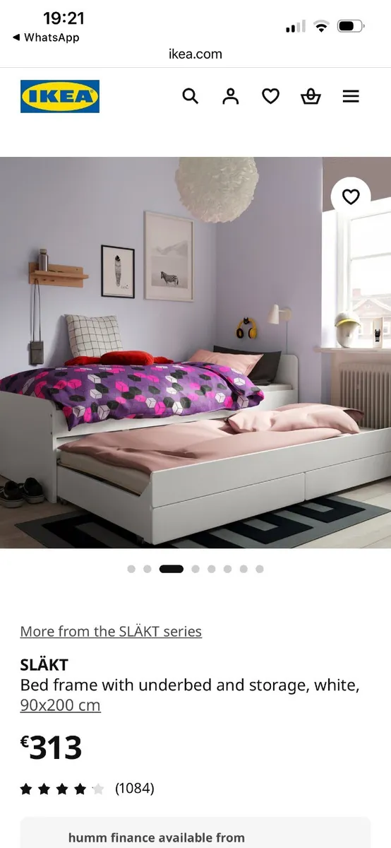 Single bed with another pull out bed&drawers - Image 2