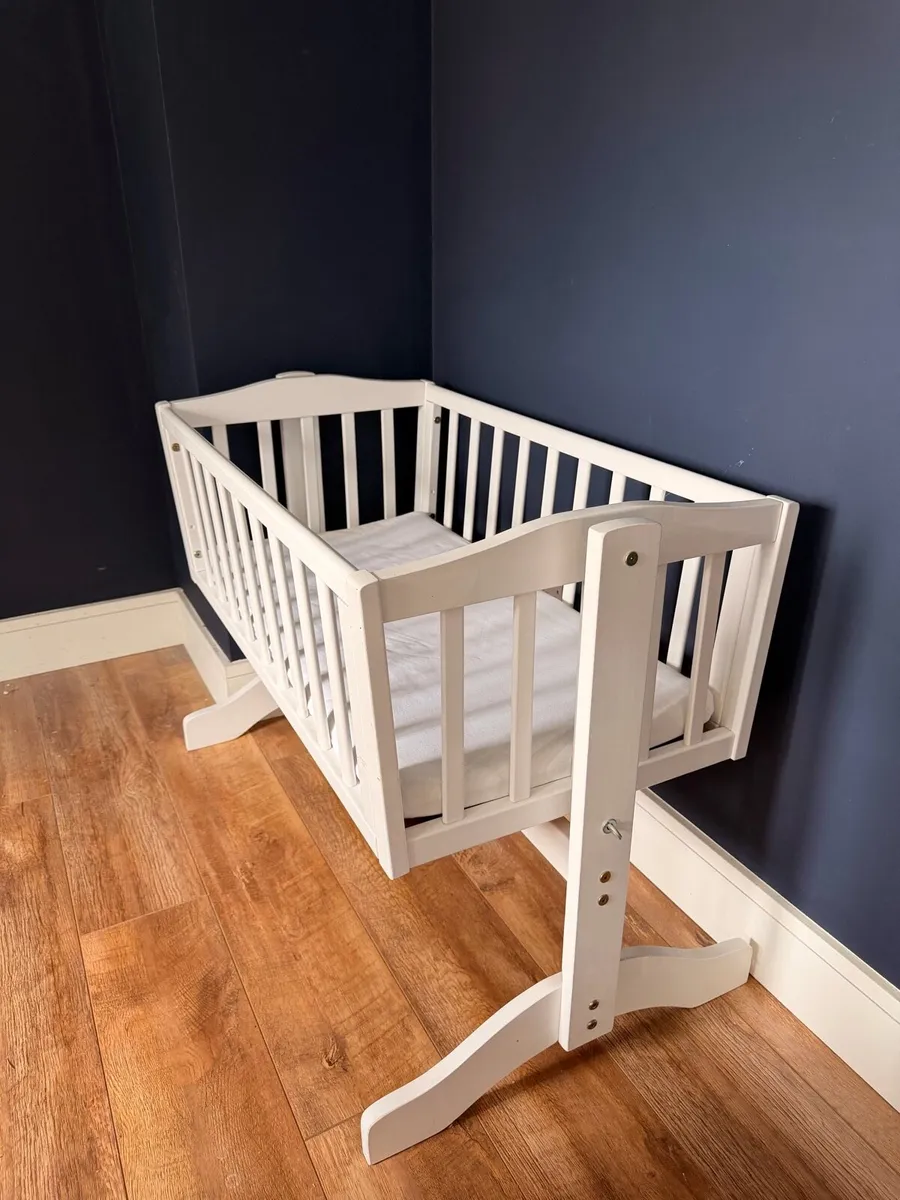 White Rocking Crib - Image 2