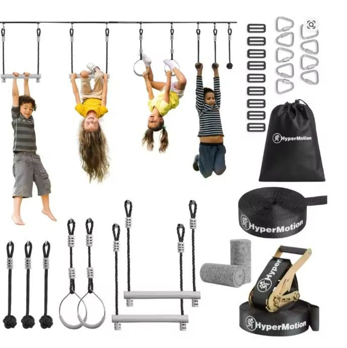 Ninja Warrior Obstacle Course – 15m Slackline with - Image 3