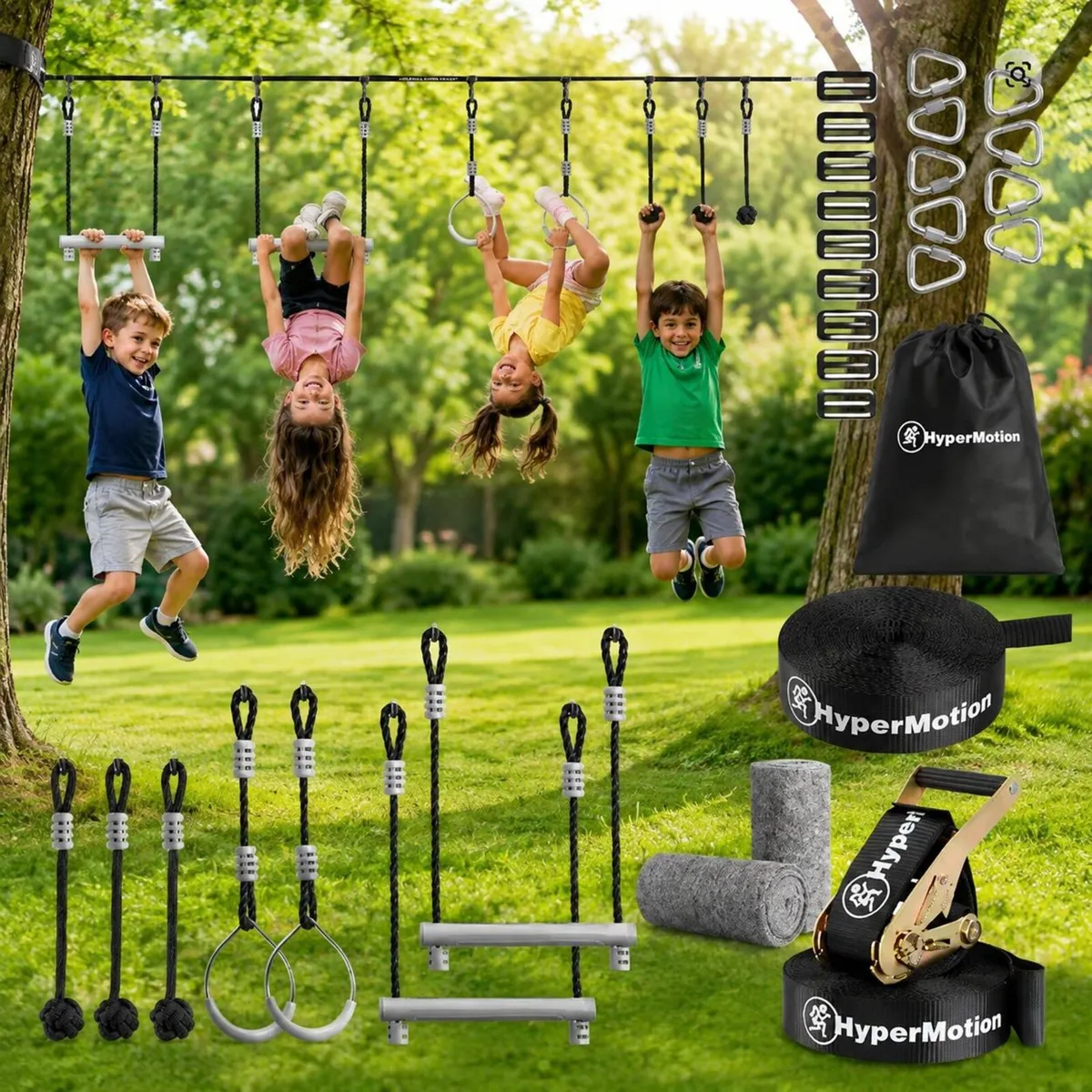Ninja Warrior Obstacle Course – 15m Slackline with - Image 4