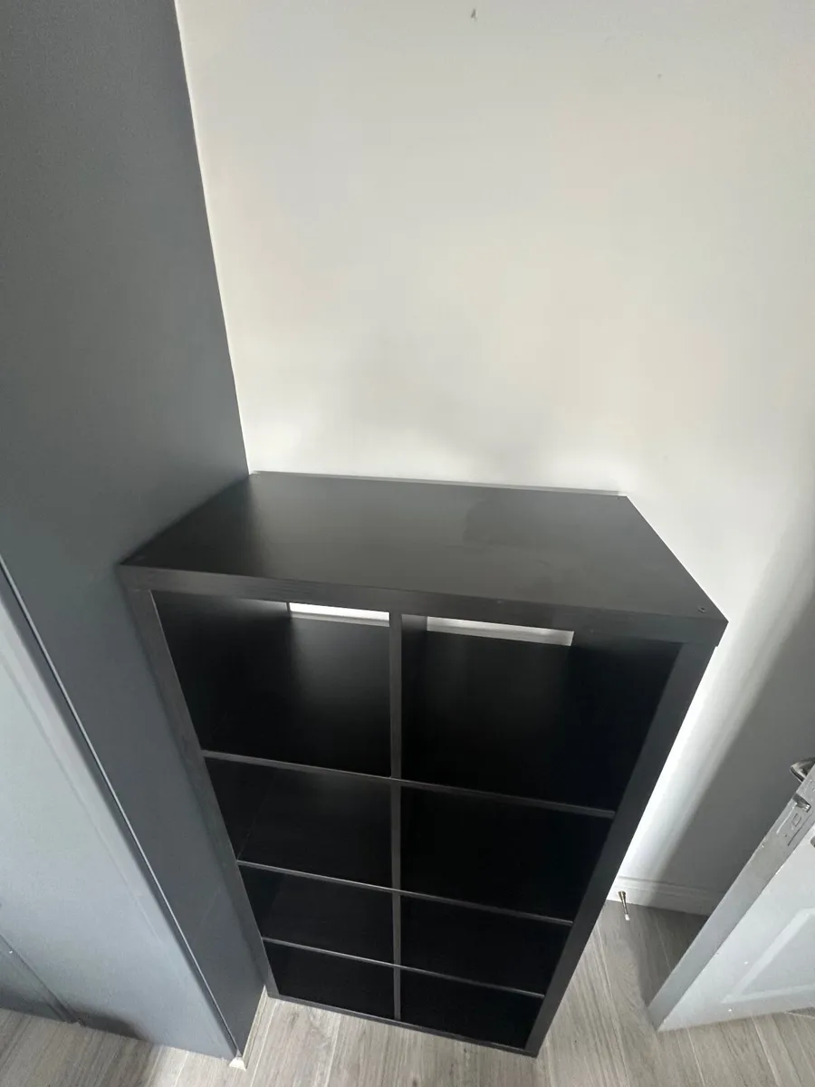 Kaplan Shelving Unit Black-Brown 77x147cm - Image 2