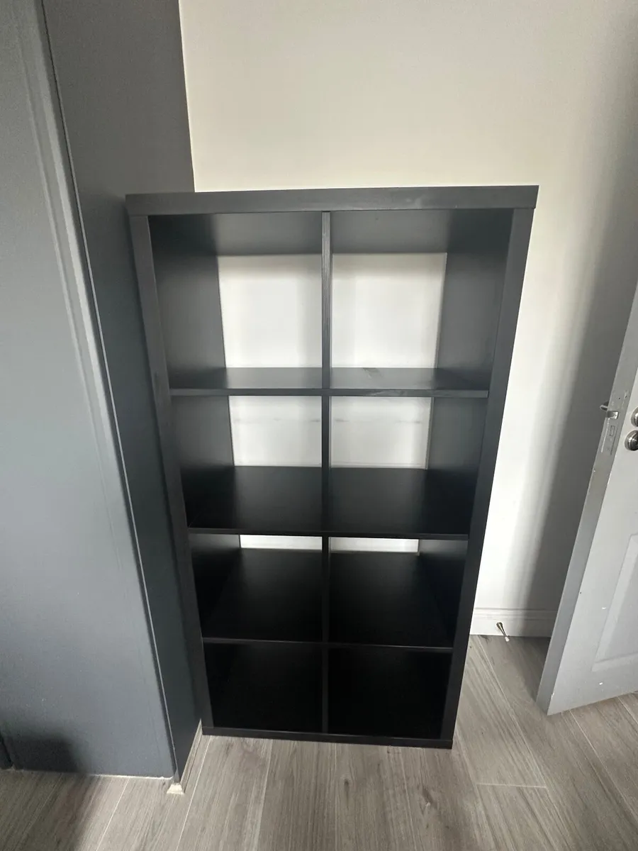 Kaplan Shelving Unit Black-Brown 77x147cm - Image 3