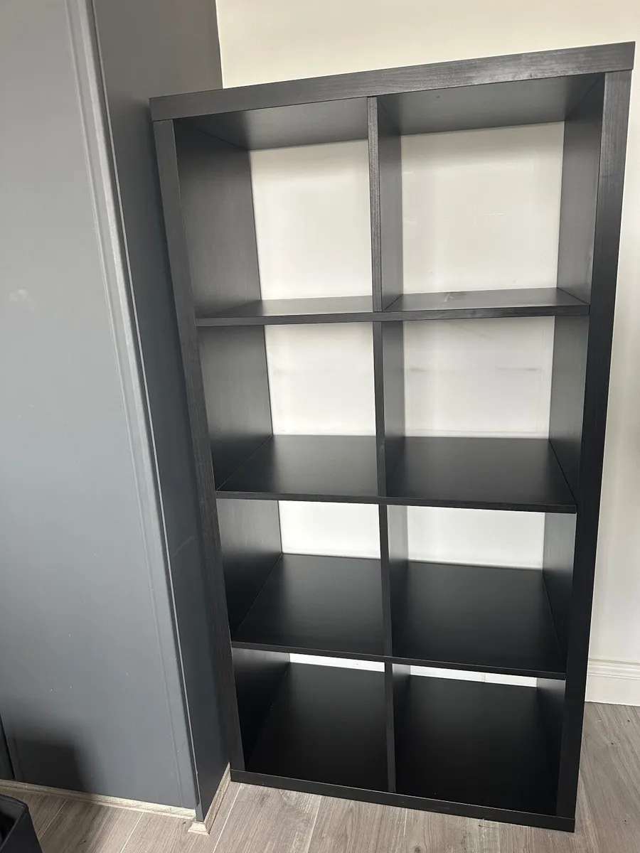 Kaplan Shelving Unit Black-Brown 77x147cm - Image 4