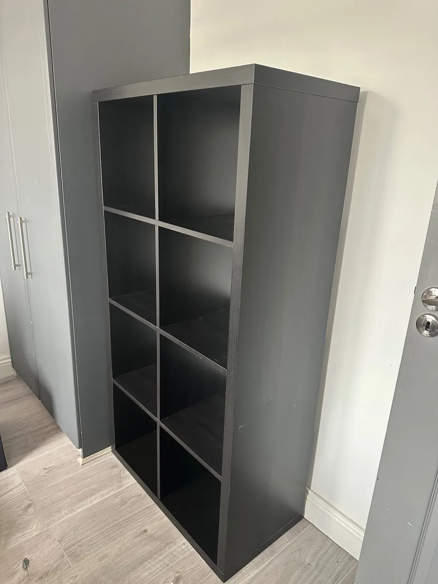 Kaplan Shelving Unit Black-Brown 77x147cm - Image 1