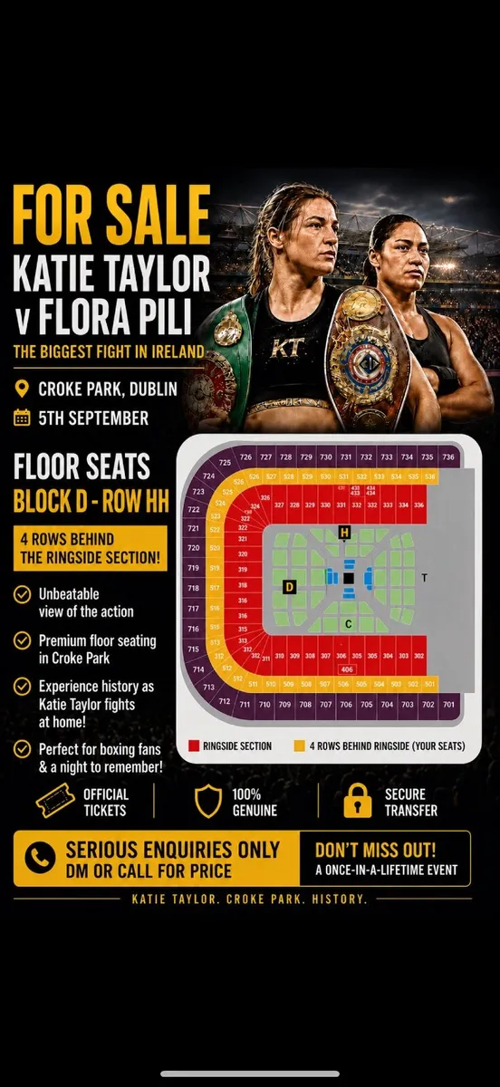 2 Ring Side Katie Taylor Tickets - Image 2