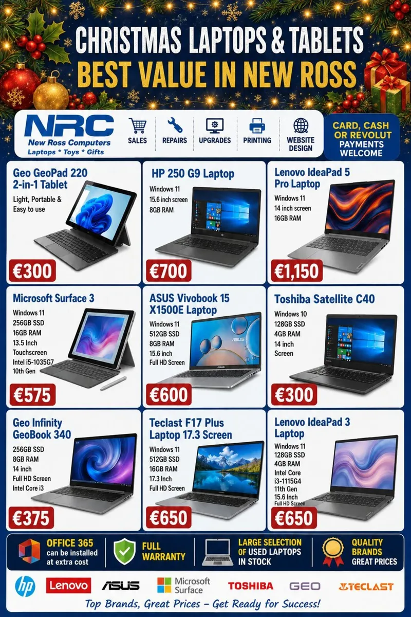 Laptops  & Tablets for Christmas. Great Value - Image 1
