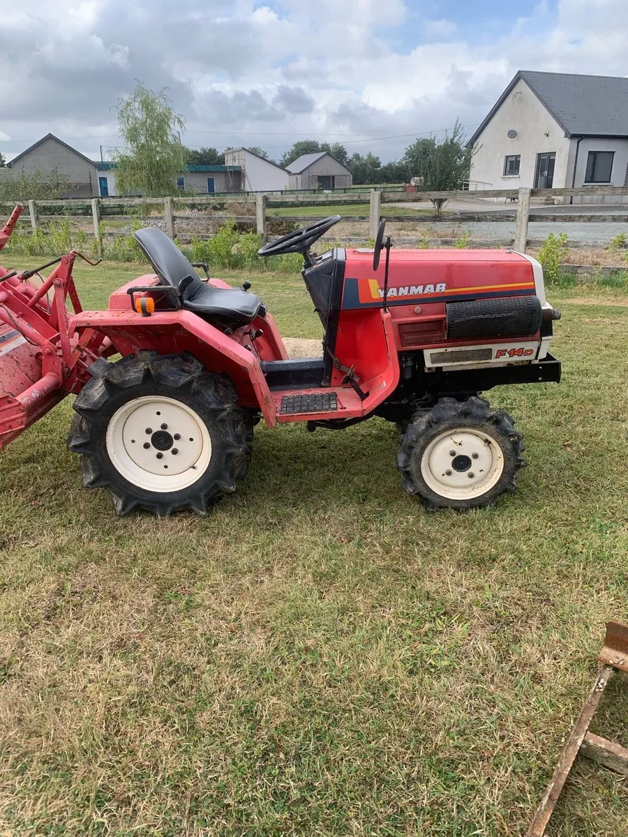 Yanmar f14d mini tractor & rotavator - Image 1