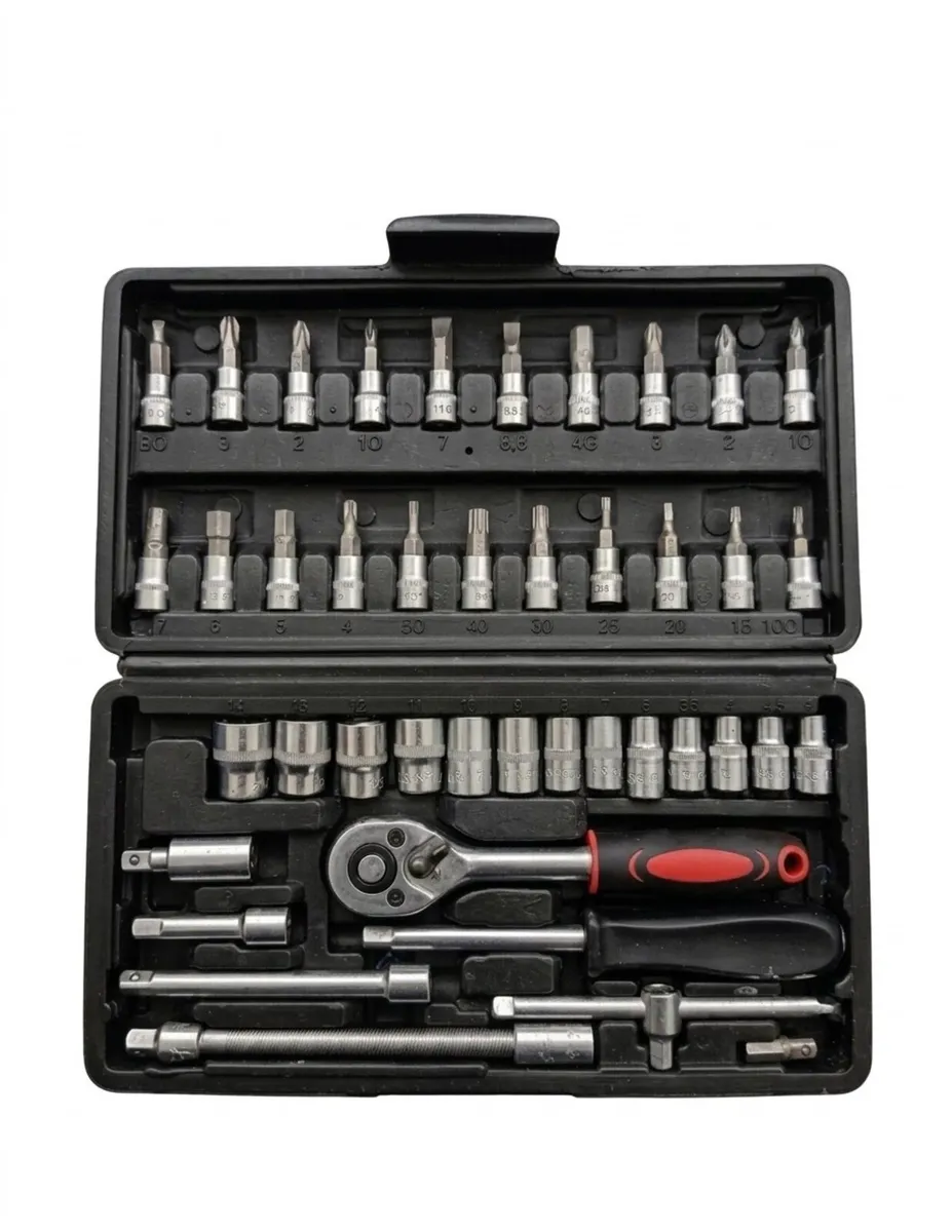 46-Piece Socket & Bit Ratchet Tool Kit - Image 2
