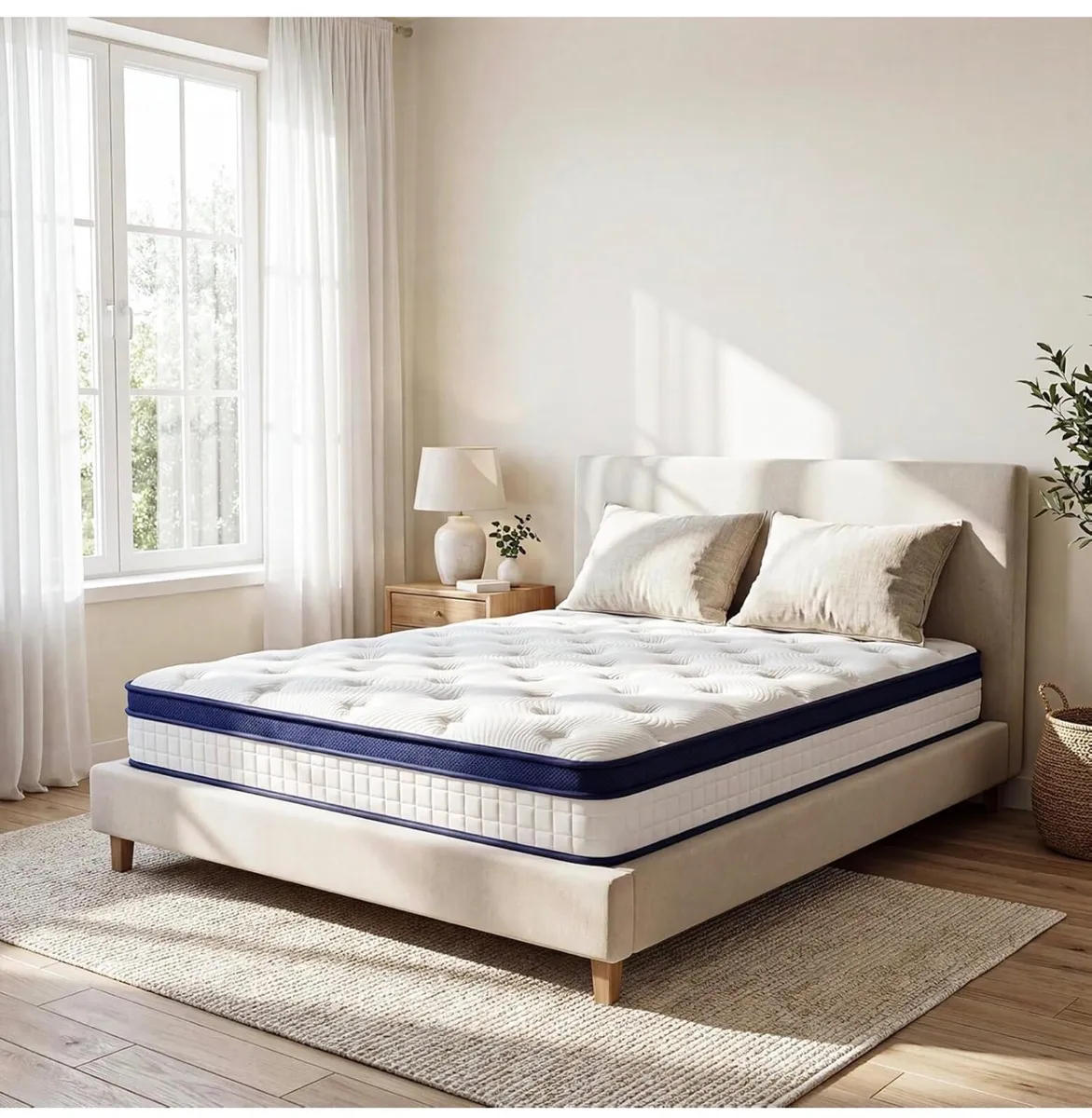 King Size Mattress - 5FT, 10 Inch Memory Foam with - Image 2