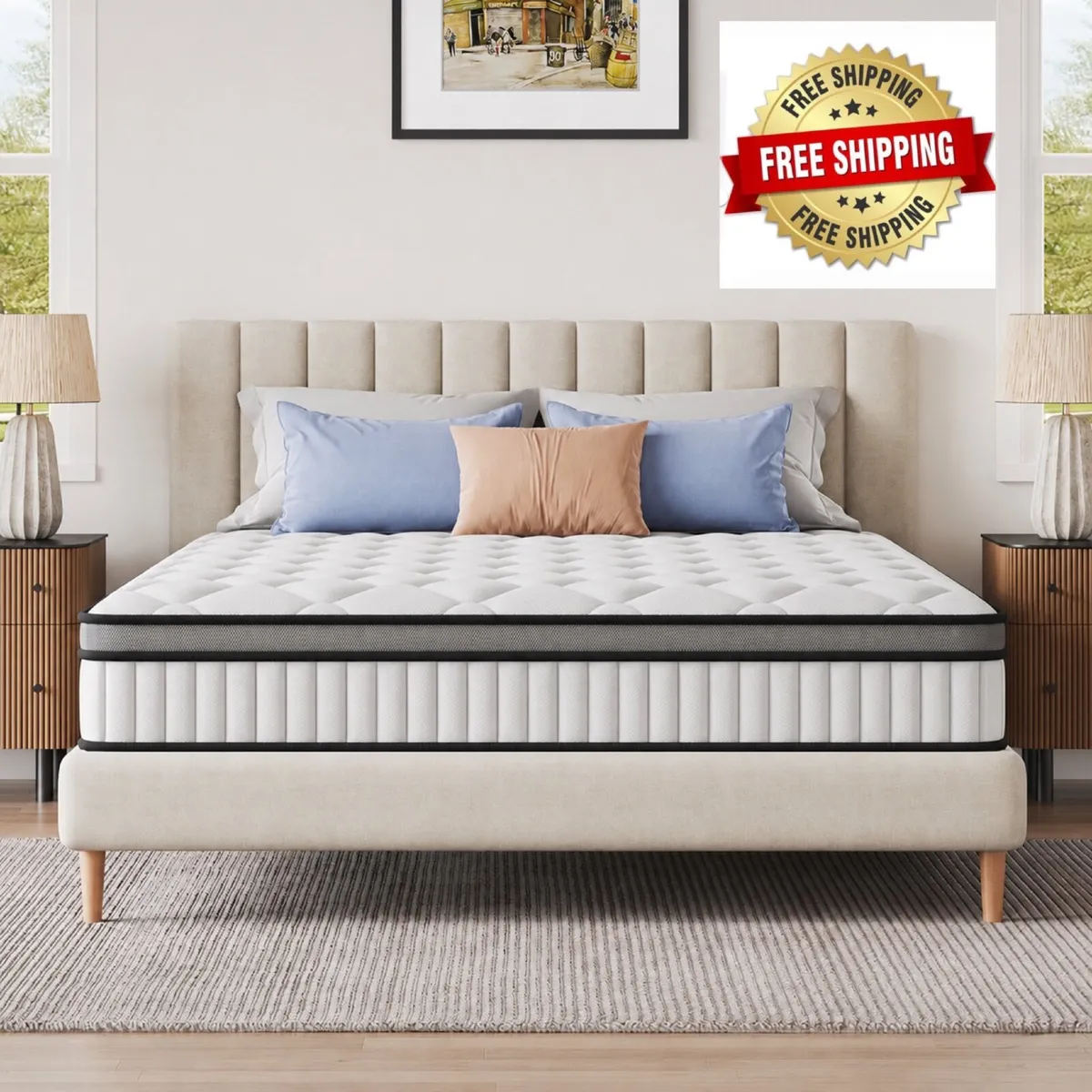 5FT King Hybrid Mattress, 22cm Pocket Sprung Mattr - Image 1
