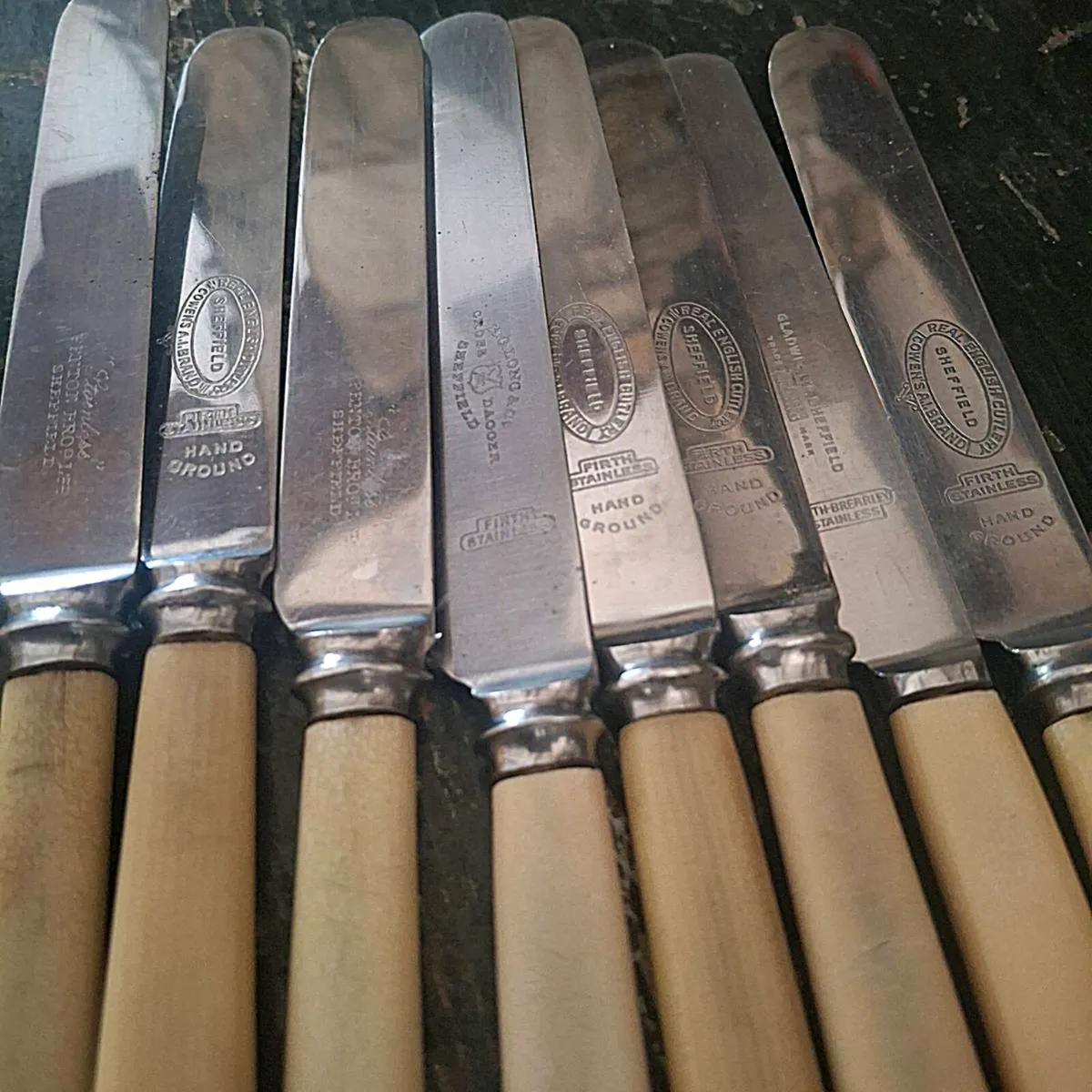 Faux Bone Handle Butter Knives - Image 2