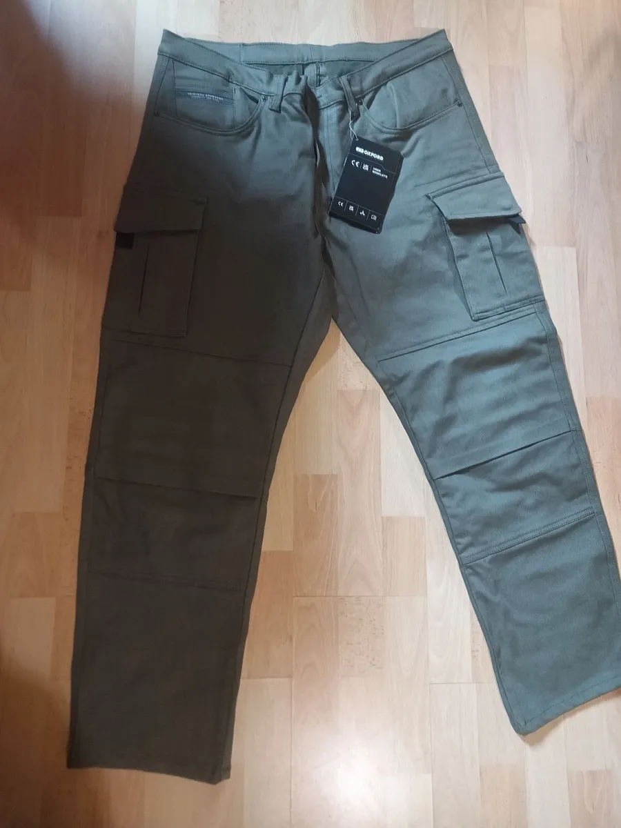 Oxford motorcycle cargo pants (Khaki) - Image 1