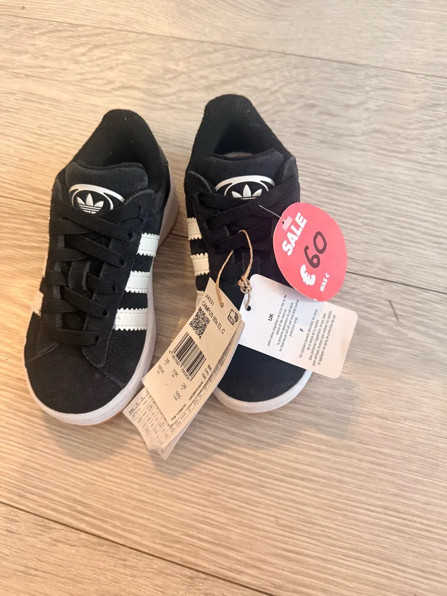 Adidas Black and White Runners Size 10K - Image 2