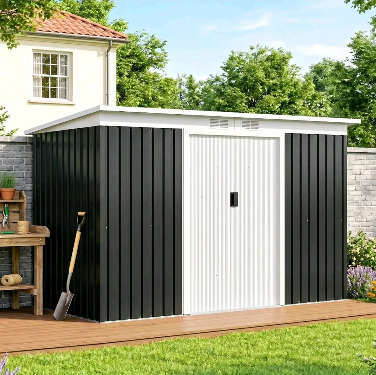Brand New Black Shed 9ft x4ft - Image 1