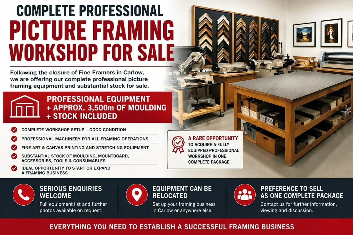Complete Picture Framing Workshop for Sale - Image 1