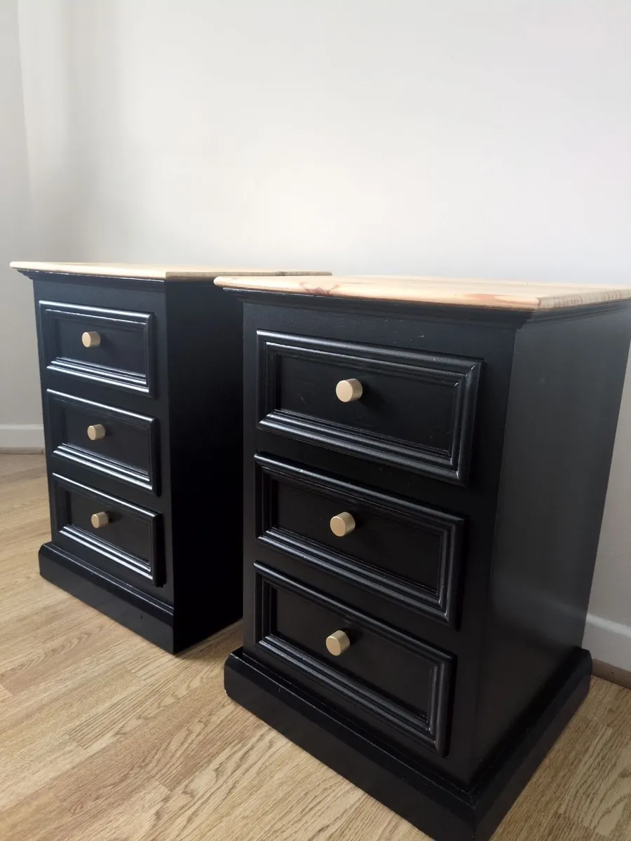 Solid Wood Bedside Table Set - Image 4