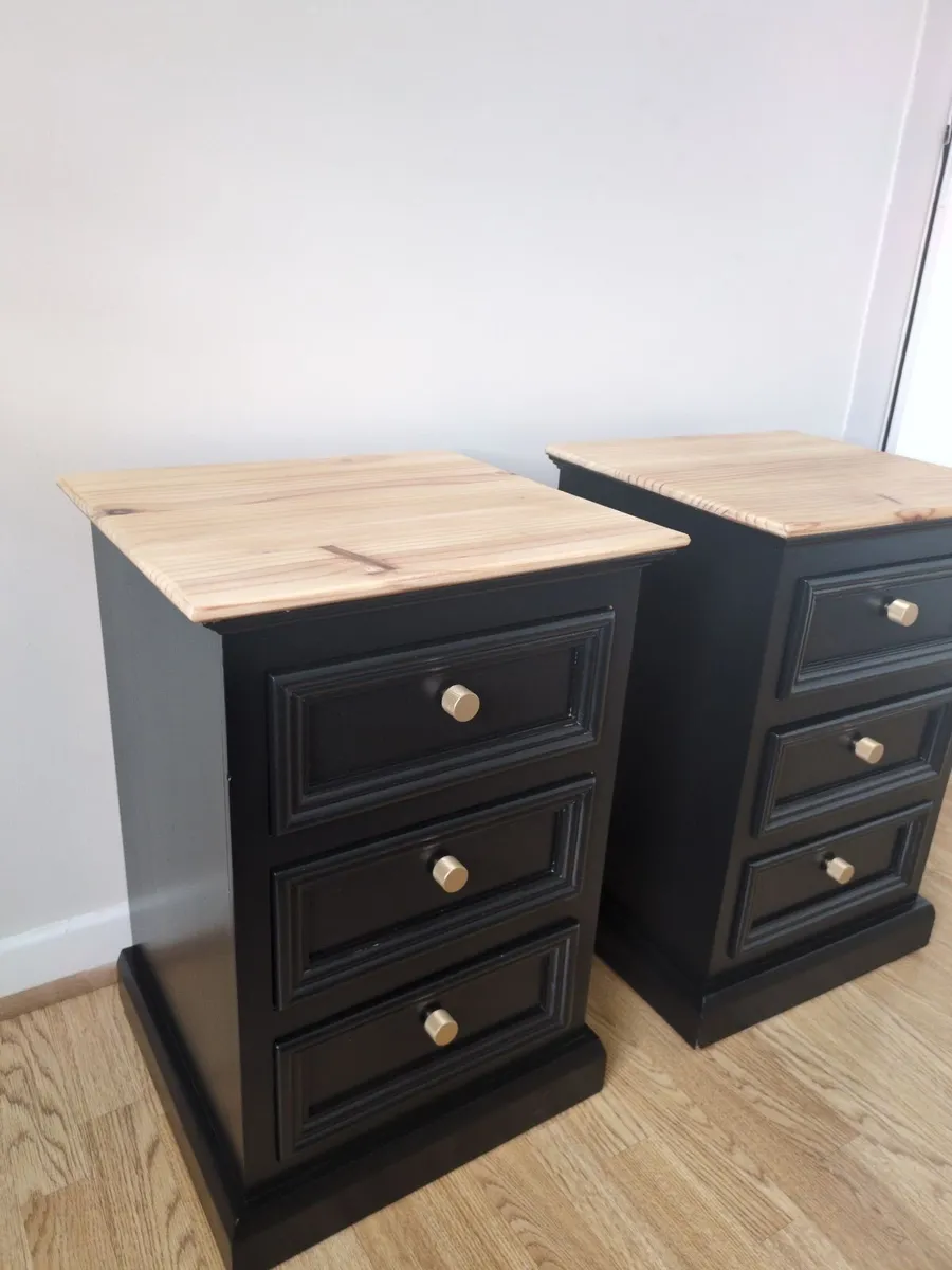 Solid Wood Bedside Table Set - Image 2