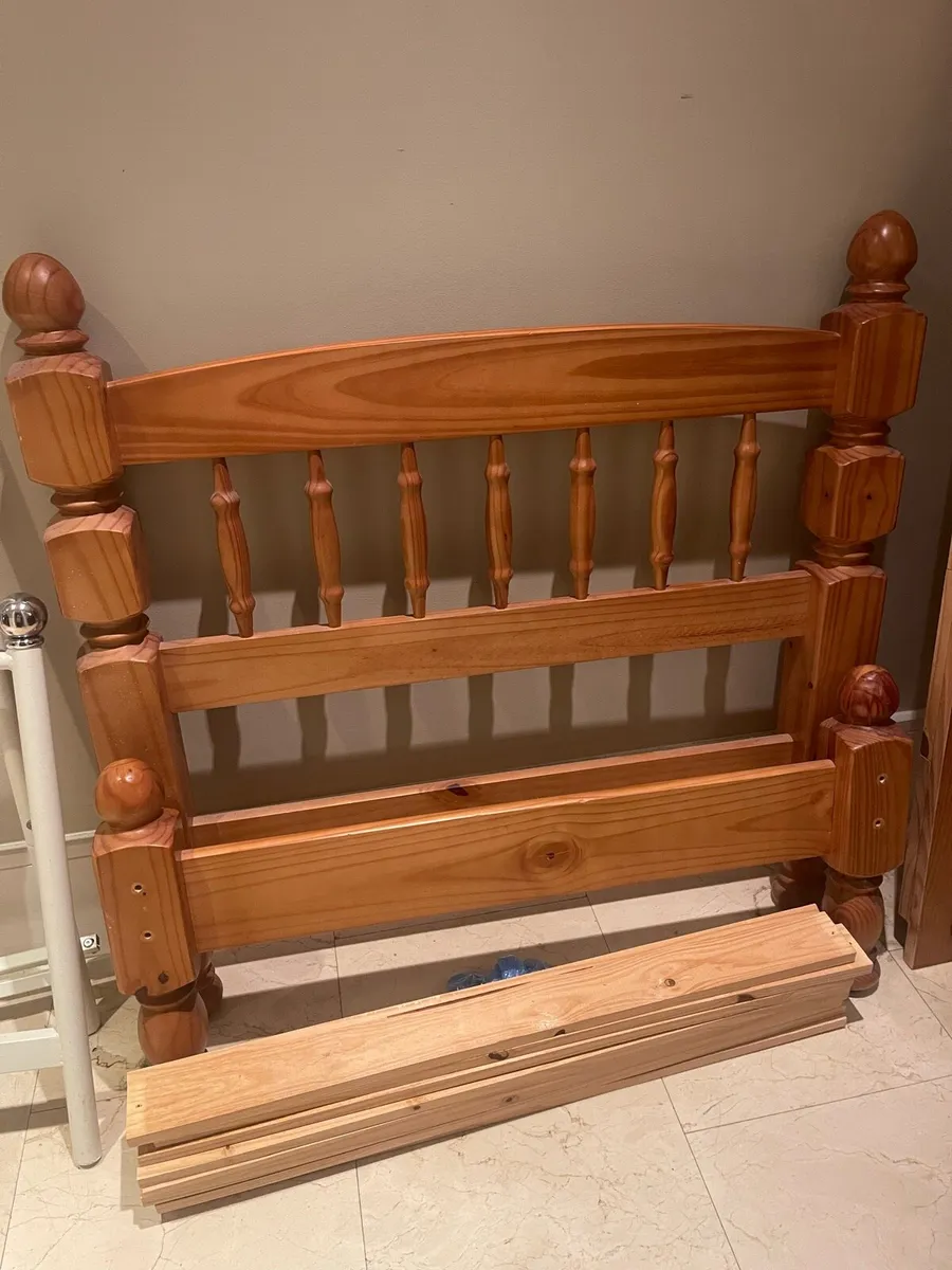 As New - Lovely Solid Single Wooden Bed Frame - Image 1