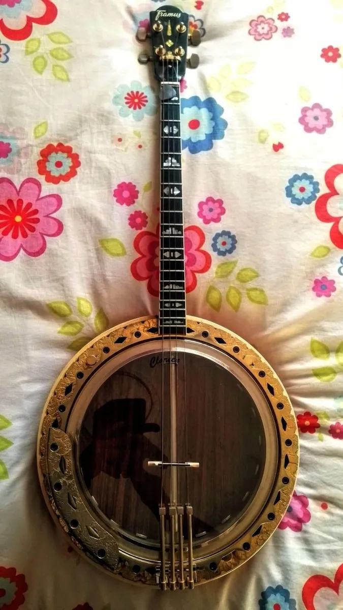 Rare Framus 1972 Deluxe Gold Tenor Banjo - Image 4