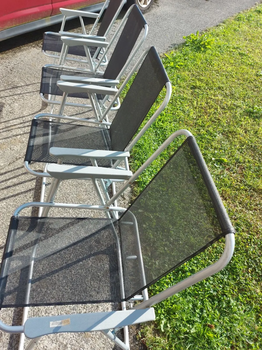4 x Garden Chairs. Foldable for easy storage - Image 4