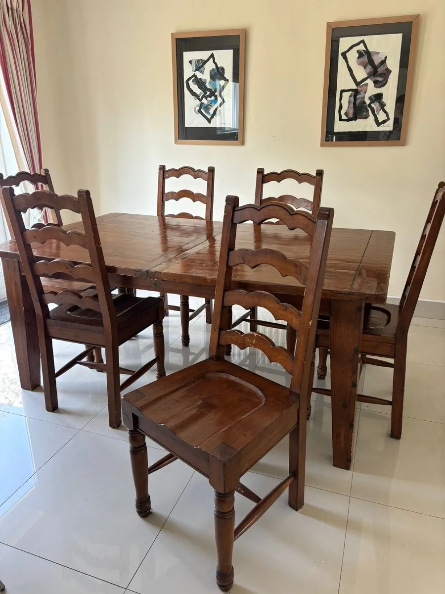 Dining table & 6 chairs - Image 2